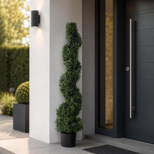 120cm UV Resistant Boxwood Tree Spiral Topiary 1058 leaves