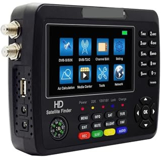 TIEOAXFT V10 Finder Pro+ Satellite TV Finder Meter DVB-S/S2/S2X/T/T2/C/H.265+AHD(8MP) 4.3inch PK V8 Finder Pro 2 Sat