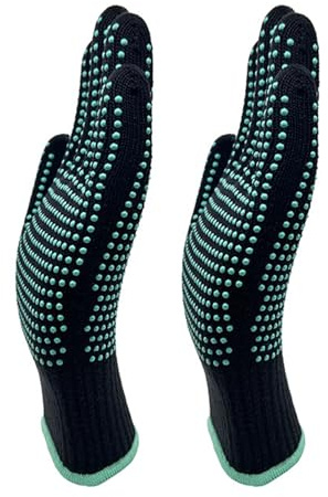 Guantes de silicona resistentes al calor para asar con diseño antideslizante, adecuados para cocinar de forma segura, para cocinar al aire libre, barbacoa, guantes de cocina antiquemaduras