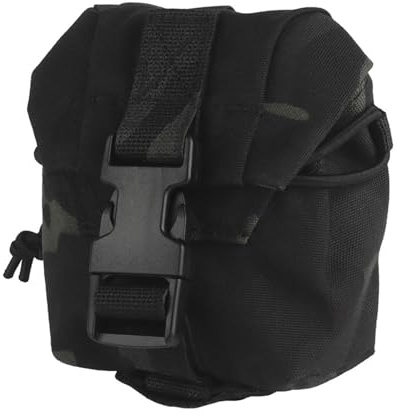LDZDGD MOLLE Granatentasche für Airsoft, Kompakte Taktische Zubehörtasche mit Schnellverschluss für Weste, Chest Rig und Gürtel(BCP)