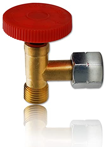 PELMOS Gasdruckregler aus Messing I Zum genauen Regulieren der Gaszufuhr I Stufenloses Gasventil für Gasgrills und andere Gasgeräte