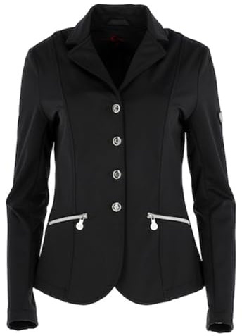 Kerbl Samantha - Giacca da torneo da donna, nero/grigio, L/40