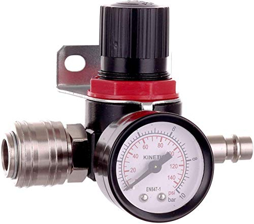 Druckluft Wartungseinheit Druckminderer Regler für Kompressor Schnellkupplung