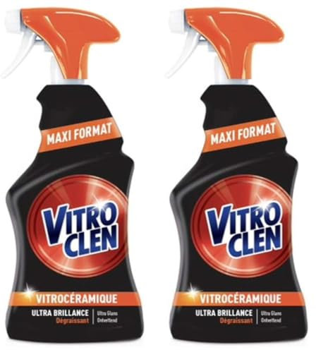 Vitroclen Pistola in vetroceramica sgrassa e lucida 450 ml (confezione da 2)