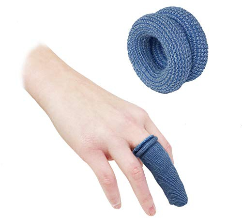 TOOLSTAR Lot de 10 pansements tubulaires pour doigts de premiers secours - 15 x 600 mm - Pour une utilisation sous un doigtier - Bleu