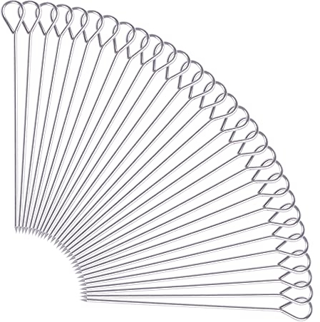 HONSHEN 30 pcs 6 inches Turkey Lacers for Trussing Turkey,Stainless Steel Skewers Turkey Pins for Trussing Turkey and Poultry