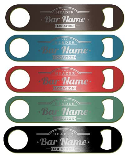 Personalised Bar Blade Bottle Opener - Perfect for any Home Bar