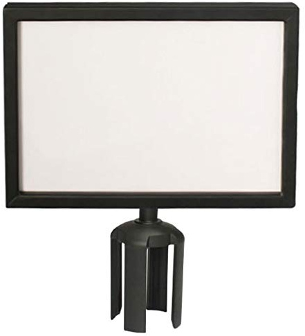 Info-Tafel A4/A3 quer für Pfosten mit Gurtbänder (Schwarz, A4 Horizontal)