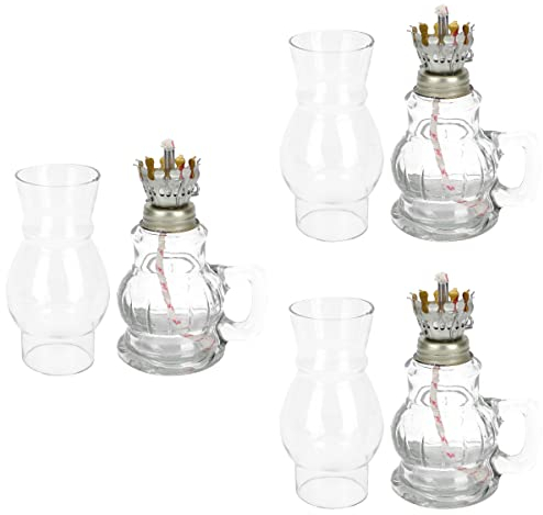 Angoily 3 pezzi lampada a petrolio camera lanterna lampada a olio per interni ed esterni