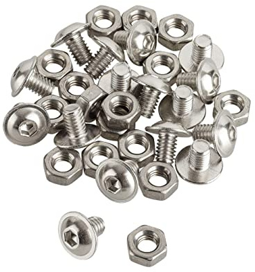 innogard Schrauben Set M6x8 Edelstahl Verbindungsschrauben | Für Rasenkante schmal & Comfort XXL, Befestigungssatz für Metall Beeteinfassung, Robust & Langlebig, 20 Stück inkl. Muttern
