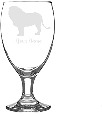 Personalised Lion Craft Beer Snifter Glass Animal Gift for Him for Her