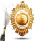 TOPANBIETER 999 Campana de champán Efecto brillante Elegante decoración de lujo con tono real - Decoración de pared en oro como idea de regalo para los amantes del champán