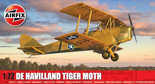 Airfix A02106A de Havilland Tiger Moth Plastic Model-Making Kit, Yellow