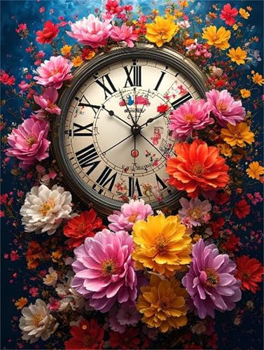 Glockenblume Diamant Painting Bilder, 5D Diamond Painting Set, DIY Diamond Painting Mosaikherstellung Malen Nach Zahlen Full Drill Malerei für Erwachsene Kinder Room Decor Wohnwand 30x40cm P-908