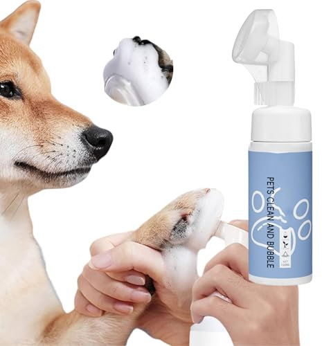 Pfotenreiniger für Hunde Katzen,150ml Pfotenschaum Reinigt,Hundepfoten Reiniger,Haustier Fußreinigungsschaum Shampoo,für Füße Reinigung,Pfotenreinigung Hundepflege Zubehör