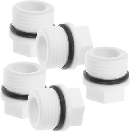 COSMEVIVI 5pcs Ppr Material End Cap Connector Garden Hose Fittings Hose End Cap Sprinkler Male Threaded Plugs Easy Install for Plumbing