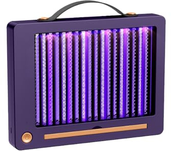 Lampe anti - moustique portable, anti - moustique électrique, piège à moustiques 2000v avec filet de protection intérieur 3 couches - violette. (1 pièce)