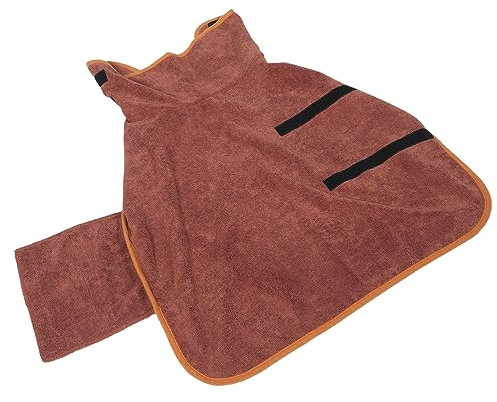 HOUDERCO Bademantel Für Hunde Bad Wasserabsorbierender Hundemantel Aus Polyester Bequemer Duschmantel Für Haustiere Leichter Hundebademantel Für Geburtstag Und Feiertage