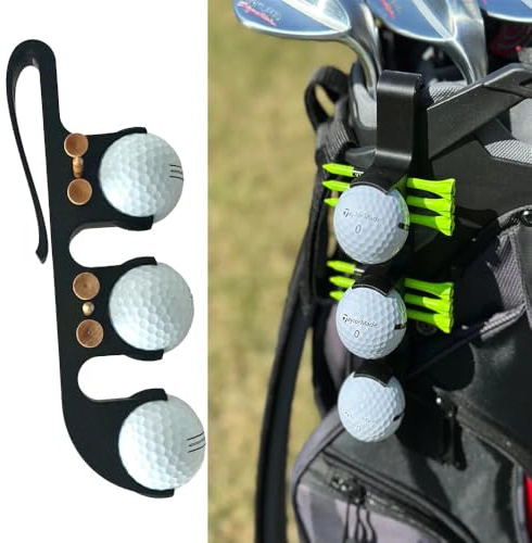 MCNULGUR 2-in-1 Golfball-Teehalter - Schnellverschluss - Golfzubehör für Schlägertasche