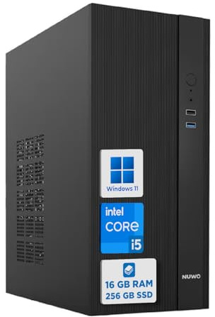 Keydo PC Fisso Desktop i5 fino a 3,8 GHz | Ram 16GB | SSD 256GB | WiFi Usb | Windows 11 Pro | Computer Desktop per Ufficio Casa e Studio - Pronto all’uso