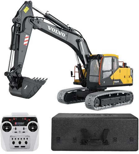 DOUBLE E Hobby Volvo EC160E Remote Control Excavator - 1:14 Full Metal RTR Electric Version E010