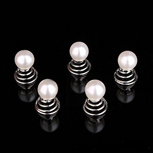 Slivercolor 12 Stück Curlies Spiralen Haarschmuck Kopfschmuck Braut Haarspiralen mit Perlen Haarspangen