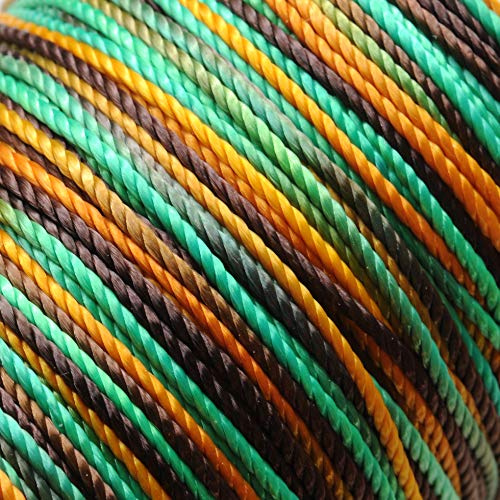 Ganzoo Takelcord Dip-Dye Jungle, Takel-Garn 1 mm auf 40 m Spule, dünner Faden für Takelung und Verzierung an Tauwerk und Seil, für Schmuck und DIY wie Armband, Schlüsselanhänger, Hundeleine, Halsband