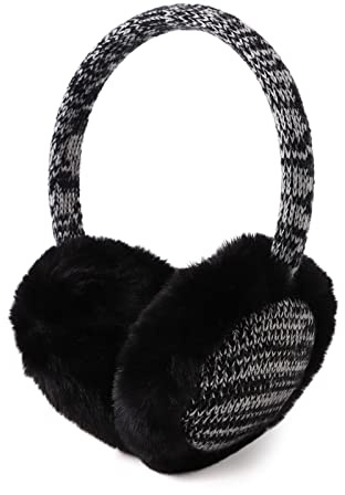 Pesaat Winter EarMuffs for Kids Outdoor Girls Knitted Ear Cover Plush Toddler Boys Ear Warmer 3-8 Years