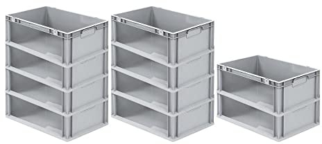 SparSet 10x Eurobox NextGen Store | HxBxT 22x40x60cm | 44 Liter | Seite offen | Eurobehälter, Transportbox, Transportbehälter, Stapelbehälter