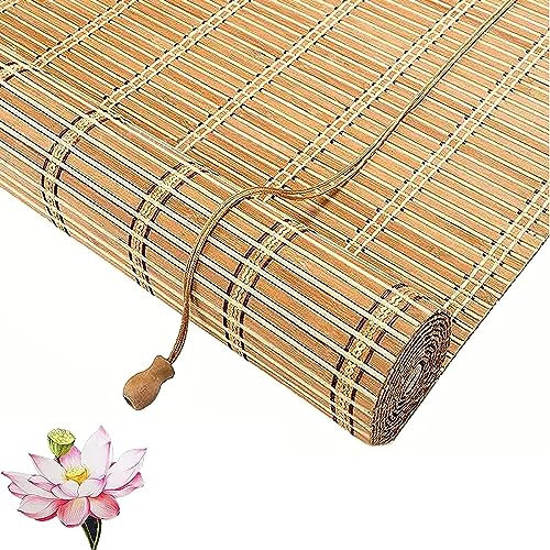 Retro Bambus Rollo, 50-300cm Breit, 100-280cm Lang Fenster Rollo aus Bambus für Innen, bambusjalousien Rollläden Mit Haken, für Fenster und Türen, Anpassbar, WxH: 150X100CM ( Color : A , Size : 150 x