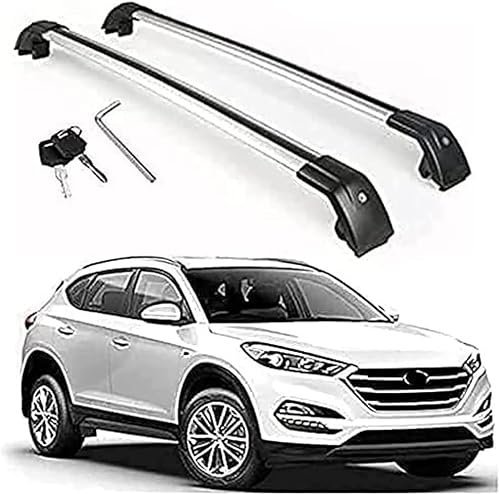 dachgepäckträger Auto Auto-Dachreling-Stangen for Hyundai Tucson 2016–2021, Universal-Dachträger, Querträger, Gepäckhalter, Aluminium-Fahrrad-Dachhalterung for Fracht, Top, Ski, Snowboard