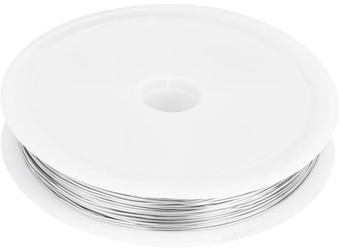 Beebeecraft 20m/65.6Feet Craft Wire 0.6mm 24 Gauge Stainless Steel Metal Florist Decoration Round Flexible Wire Rope for DIY Jewellery Making Finding