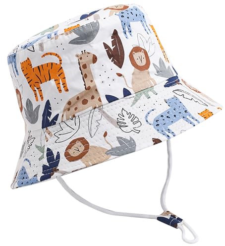 XYIYI Unisex Baby Kleinkind Zoo Sonnenhut Kinder für 2-4 Jahre Jungen Mädchen mit Breite Krempe
