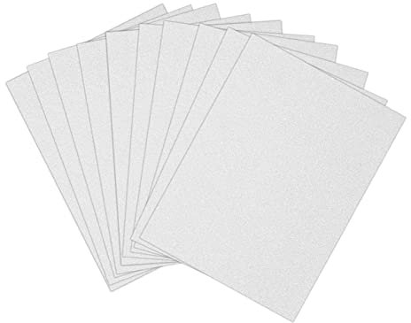 VILLFUL 10 Stück A4 Glitzerkarton Bastelpapier Silber Funkelndes Glitzerpapier für Selbstgemacht Karten Scrapbooking und Bastelarbeiten