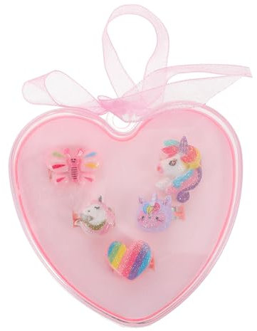 VICASKY Einhorn Form Ringe Für Kleinkinder Mädchen Kunststoff Kinderschmuck Zarte Finger Ringe Für Junge Mädchen Als Geburtstags Für