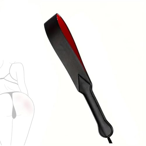 1 látigo de cuero sintético negro, paleta para azotes