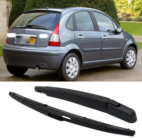 RHGSAO Kit Set Braccio e Spazzola tergicristallo Posteriore - 14'' Adatto per Citroen C3 MK1 2002 2003 2004 2005 2006 2007 2008 2009 Spazzola Parabrezza portellone Posteriore finestrino