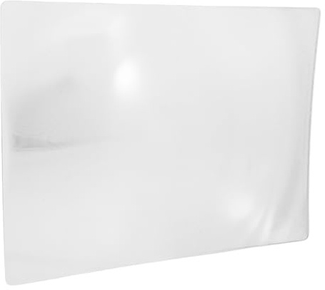 GRIRIW Dünne Leselupe mit Licht aus PVC 260x180mm Fresnel Linse Vollflächige Seitenlupe für Bücher Zeitungen Smartphones und Senioren