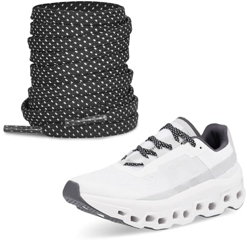 NDTEZUGT 7 mm Cordones para ON Cloudmonster Tenis, Doble Poliéster Plano, Cordones de Repuesto para Zapatos Atléticosuy
