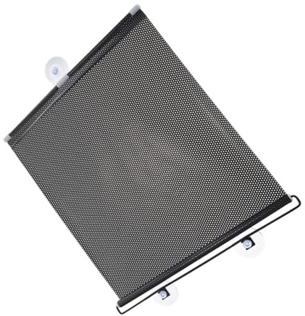 Persiana Enrollable Opaca Ventosas para Ventana, PVC Negro