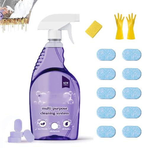 Spray nettoyant pour four Dr Clean, nettoyant multi-usages avec tablette nettoyante concentrée,rays nettoyants Dr Clean pour une élimination instantanée des sptaches (D 12)