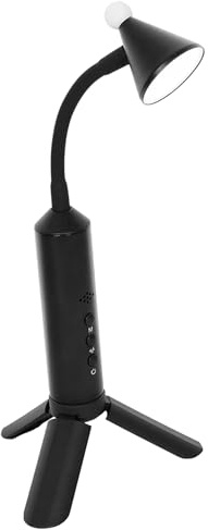 Aumotop Lampada da Scrivania a LED Dimmerabile Pulsante a Sfioramento Accattivante Design con Treppiede di Ricarica USB per Casa Ufficio Camera da Letto Cucina Ricaricabile Mini Lampada Nera per