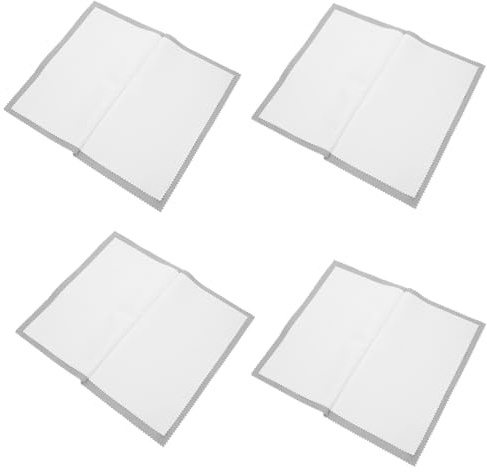 Uonlytech 5 Piezas Paño Limpio para Joyas de Doble Capa Reutilizable Rayas, Herramienta para Pulir Plata Tela Suave Adecuado para Cuidado y Limpieza Diaria