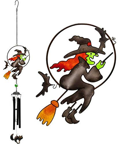 Carrillón de Viento - Atrapaluz de Bruja con su Escoba