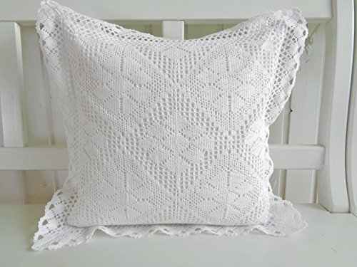 Arinosa Kissen Landhaus Weiss Shabby Chic Nostalgie 40x40 ohne Füllung