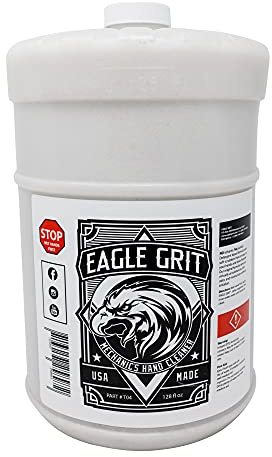 Eagle Grit Heavy Duty Industrial Hand Cleaner – USA Made Mechanic Soap – Silica-Based, Solvent-Free Hand Degreaser – Removes Grease, Oil, Paint, & More – Moisturizing, Eco-Friendly –Gallon Wall Refill