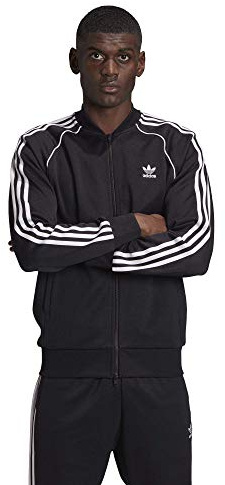 adidas Originals mens Adicolor Classics Primeblue SST Track Jacket Black/White Small