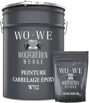 WO-WE Pintura Epoxi de Baldosas Antihumedad en Baño y Cocina – W712 Gris oscuro - 2,5Kg