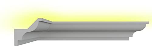 Stuck Dekorbau Styroporleiste Lichtprofile Decken & Wand Leiste Indirekte Beleuchtung LED Stuckleiste LED Leiste Profil 14 Meter BL 02