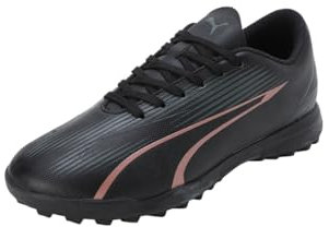 PUMA Ultra Play TT Jr, Soccer Shoe Unisex-Bambini, Black-Copper Rose, 28 EU